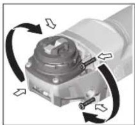 BOSCH GWX 19-125 S Professional - Girar a cabeça do mecanismo de acionamento - 1