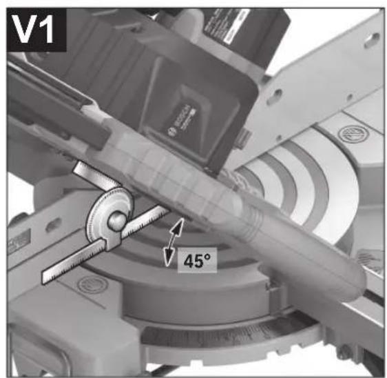 V1 45°