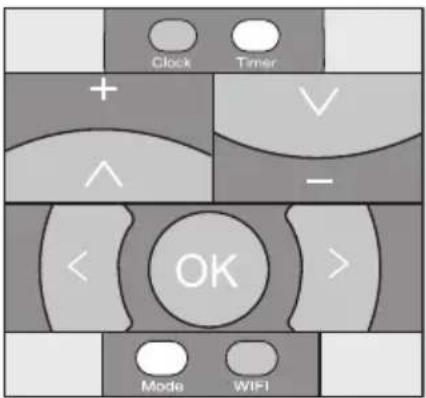 Clock Timer + V - OK > Mode WIFI