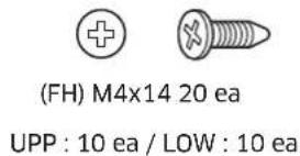 (FH) M4x14 20 ea UPP : 10 ea / LOW : 10 ea