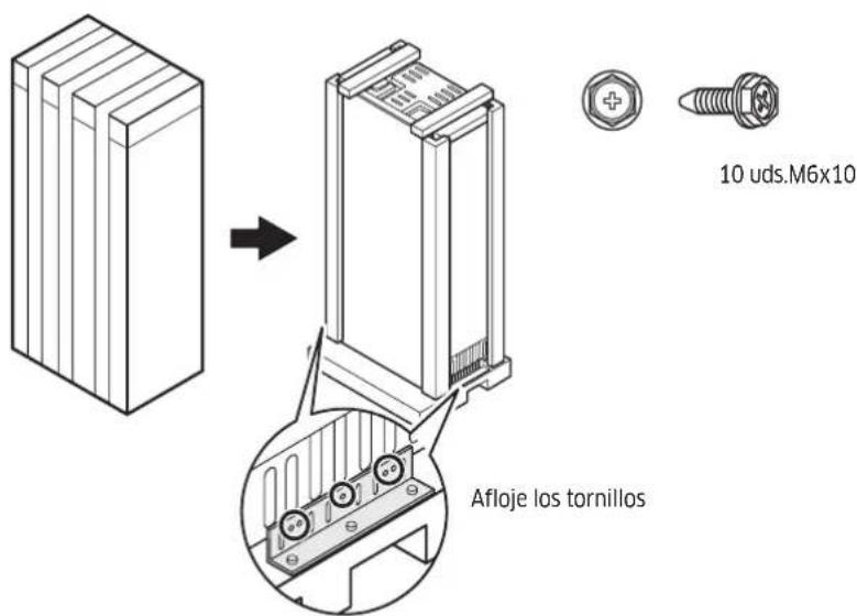 10 uds.M6x10 Afloje los tornillos
