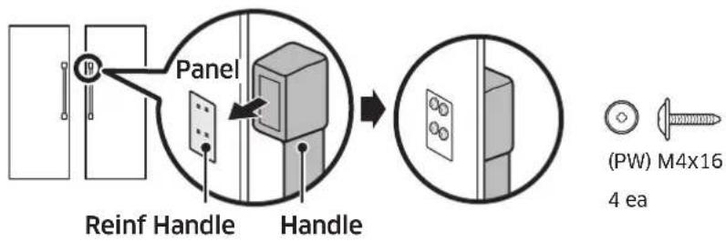 Panel Reinf Handle Handle (PW) M4x16 4 ea
