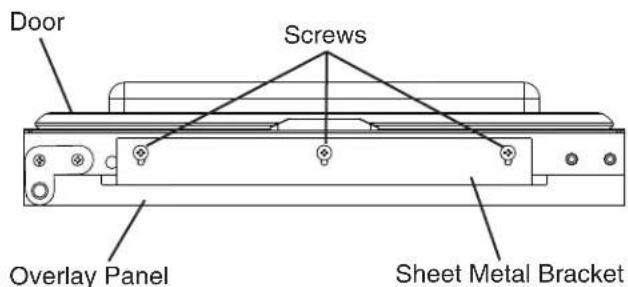 Door Screws Overlay Panel Sheet Metal Bracket