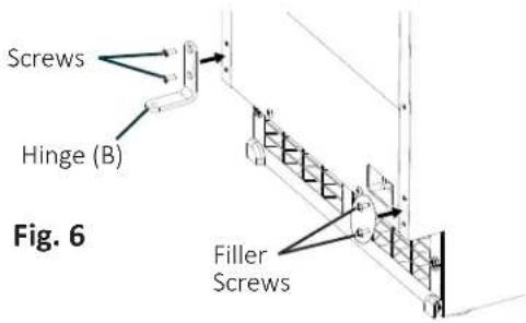 Screws Hinge (B) Filler Screws Fig. 6