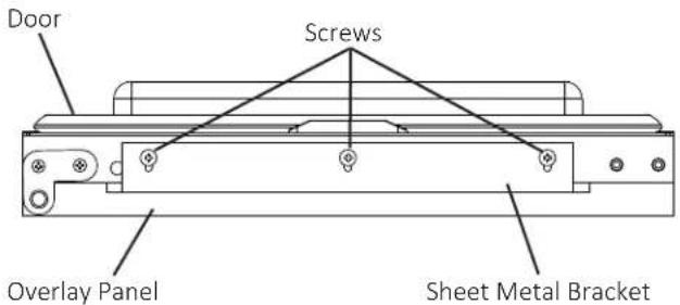 Door Screws Overlay Panel Sheet Metal Bracket