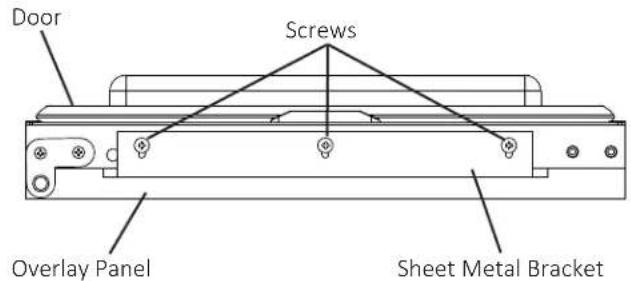 Door Screws Overlay Panel Sheet Metal Bracket