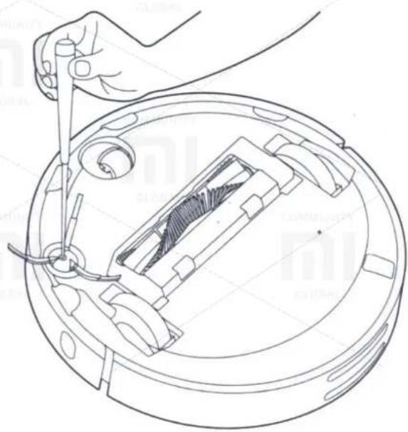 Xiaomi MiJia Robot Vacuum Cleaner - The side brush should be cleaned monthly - 1