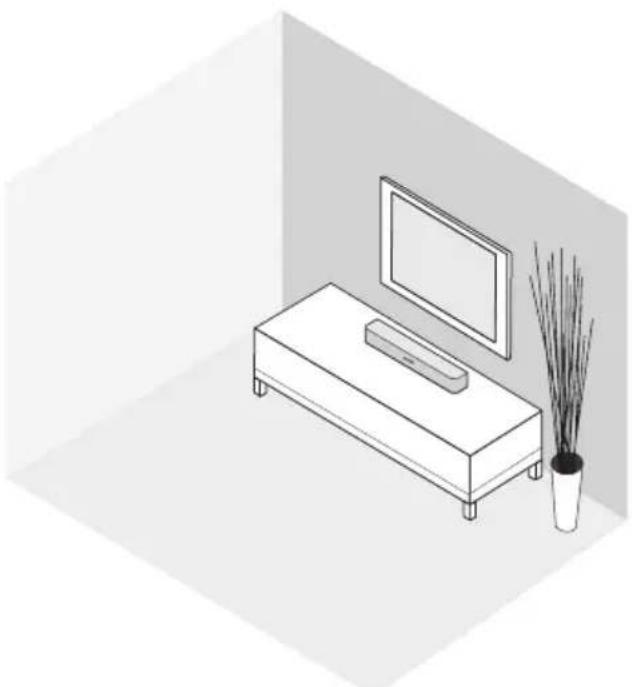 BOSE Solo 5 series II - Exempel på hur högtalarpanelen kan placeras - 1