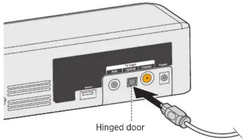 Hinged door