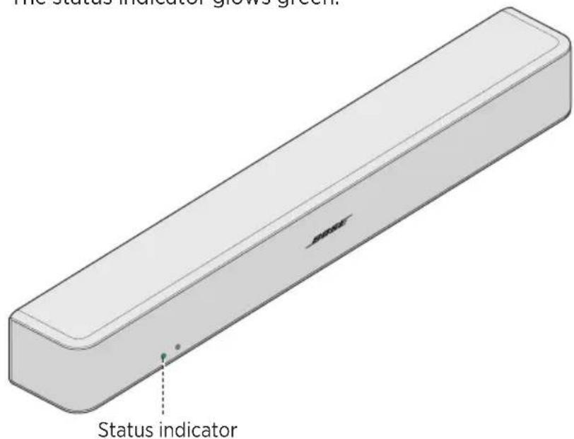 The status indicator grows green! Status indicator