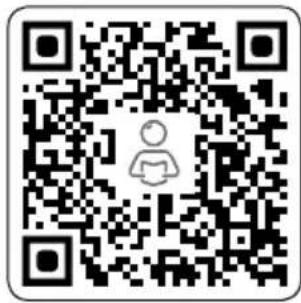 QR code with a central user icon, likely linking to a digital resource or profile.
