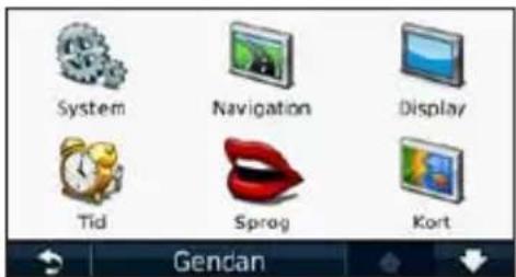 System Navigation Display Tid Sprag Kort Gendan