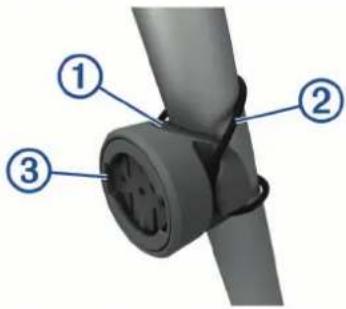Diagram of a wind turbine blade assembly with numbered parts labeled ①, ②, and ③