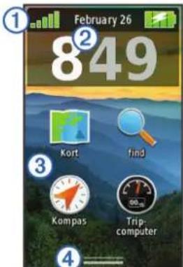 GARMIN Oregon 650 - Hovedmenu - 1
