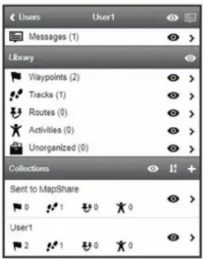 GARMIN InReach Professional - Visning af brugermeddelelser og -indhold - 1