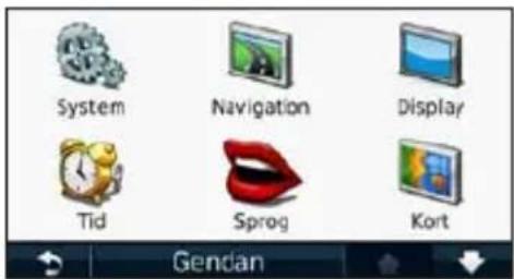 System Navigation Display Tid Sprog Kort Gendan