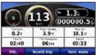 GARMIN Nüvi 465T - Visning af siden Triptæller - 1