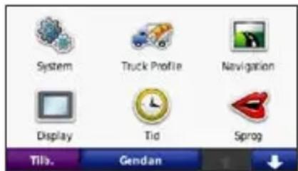 System Truck Profile Navigation Display Tid Sprog Tilz. Gendan