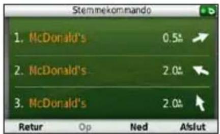 Stemmekommando 1. McDonald's 0.5% 2. McDonald's 2.0% 3. McDonald's 2.0% Retur Op Ned A/slut