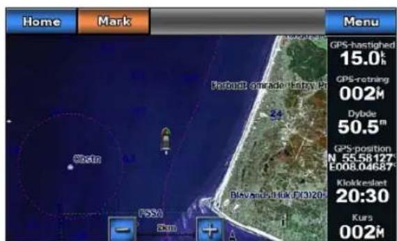GARMIN GPSMAP 720s - Visning af satellitbilleder på navigationskortet - 4