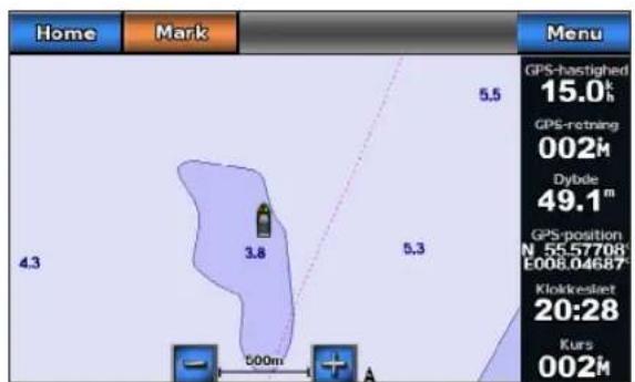 GARMIN GPSMAP 720s - Visning af datafelter - 2