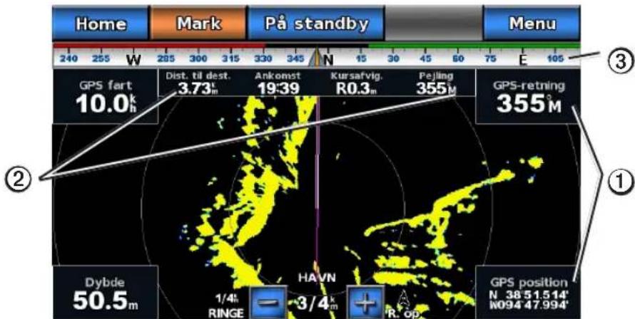 GARMIN GPSMAP 720s - Radar-datafelter - 1