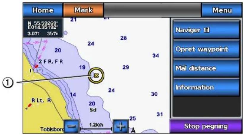 GARMIN GPSMAP 720s - Oprettelse og navigering af en rute fra din nuværende position - 1