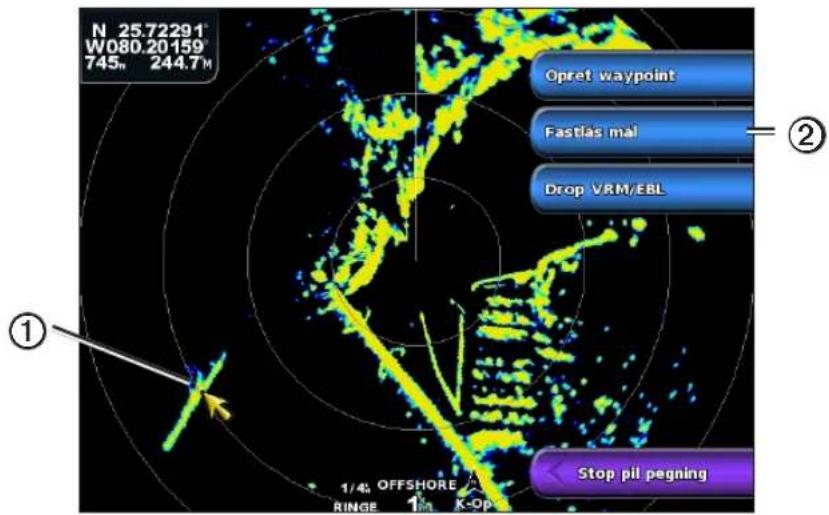GARMIN GPSMAP 5012 - Tildeling af en MARPA-markering til et objekt - 1