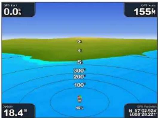 GARMIN GPSMAP 5012 - Sådan viser eller skjuler du farefarver - 1