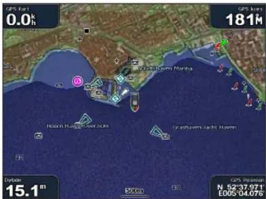 GARMIN GPSMAP 5012 - Visning af satellitbilleder på navigationskortet - 3