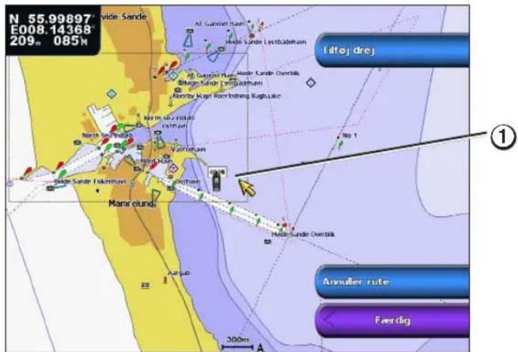 GARMIN GPSMAP 5012 - Sådan opretter og gemmer du en rute - 1