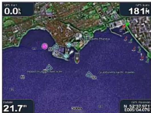 GARMIN GPSMAP 5012 - Visning af satellitbilleder på navigationskortet - 4