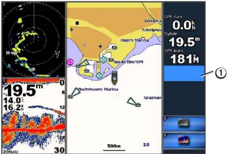 GARMIN GPSMAP 5012 - Tilføjelse af et datafelt - 1