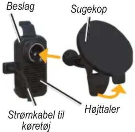 Beslag Sugekop Strømkabel til køretøj Højttaler