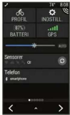 GARMIN Varia RTL515 - Visning af widgets - 1