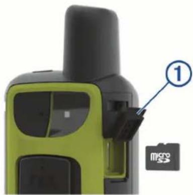 GARMIN GPSMAP 66s - Installation af et hukommelseskort i GPSMAP 66sr enheden - 1