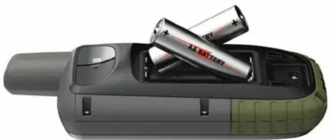 GARMIN GPSMAP 66s - Isætning af batterier - 1