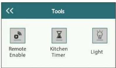 << Tools Remote Enable Kitchen Timer Light
