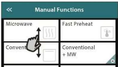 Manual Functions Microwave Fast Preheat Convent Conventional + MW