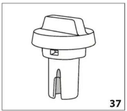 Line drawing of a mechanical component with a handle and spout, labeled '37' (no text or symbols on the diagram itself)