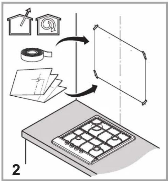 Diagram illustrating a folding or rolling process with labeled components including tape, paper, and grid mat.