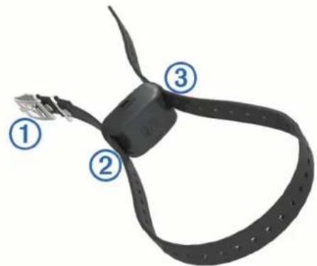 Diagram of a black cable with numbered labels pointing to different components