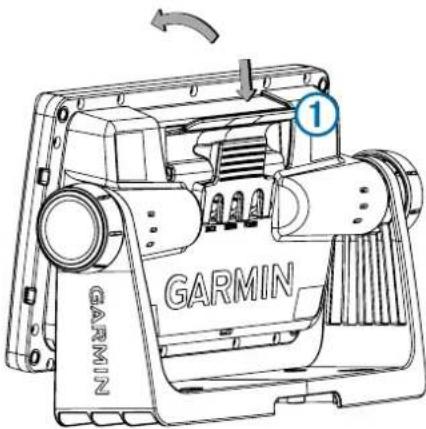GARMIN EchoMAP 71sv - Afmontering af enheden fra holderen - 1