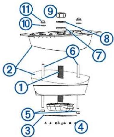 GARMIN Panoptix PS60 - Påføring af marineforsegler på en transducer til montering gennem skroget - 1