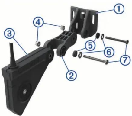 GARMIN Panoptix LiveScope LVS12 - Samling af hækmonteringshardwaren med en forlængelse - 2
