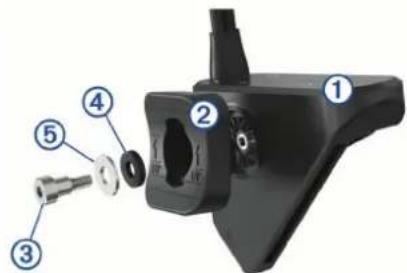 GARMIN GLS 10 - Samling af monteringsudstyret til trollingmotortromlen - 1