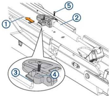 GARMIN Force Trolling Motor Freshwater 50 - Sådan fastgøres den øverste gasfjeder - 1
