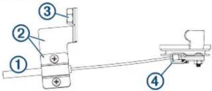 GARMIN Reactor 40 Kicker - Collegamenti dei componenti dell'attuatore della valvola a farfalla - 1