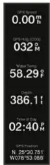 GARMIN ECHOMAP Ultra 102sv - Tilpasning af dataoverlay - 1