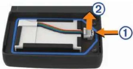 GARMIN BMW Motorrad Navigator VI - Fjernelse af batteriet - 1